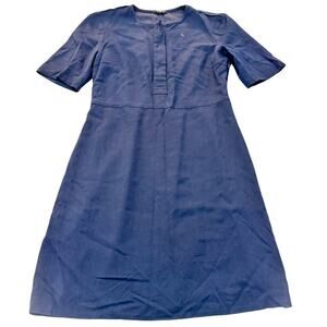 Theory Navy Blue Short Sleeve Shift Dress Knee High Size 10 Mint